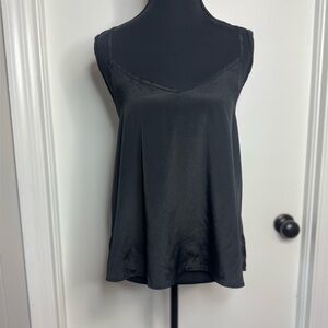 Holster Black Camisole V Neck Flowy spaghetti straps Crossback Tank Top Medium